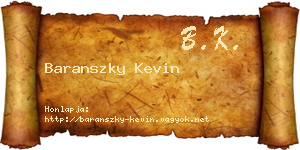 Baranszky Kevin névjegykártya